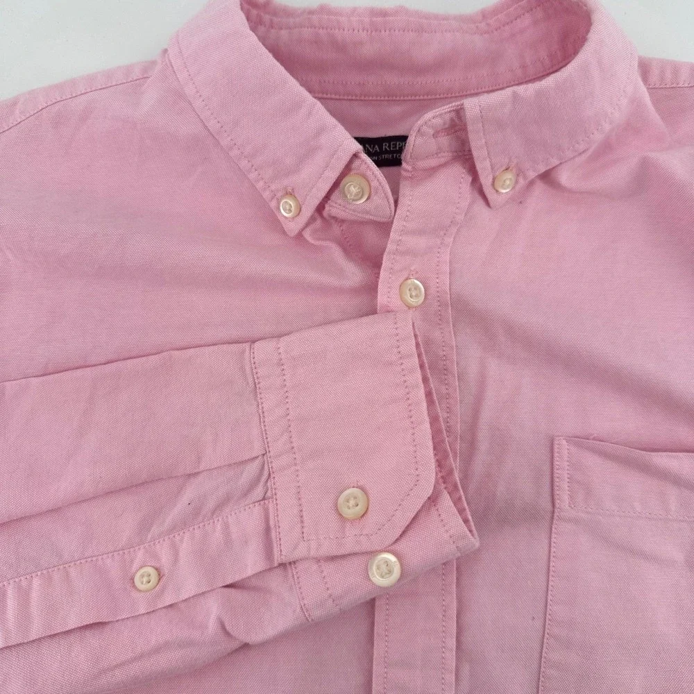 Banana Republic Button Down Shirt Mens Size M Pink Nantucket Preppy Ivy League